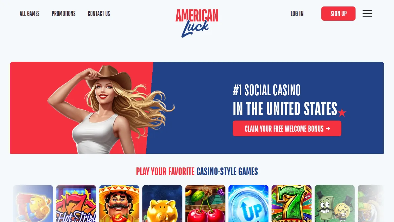 American Luck homepage