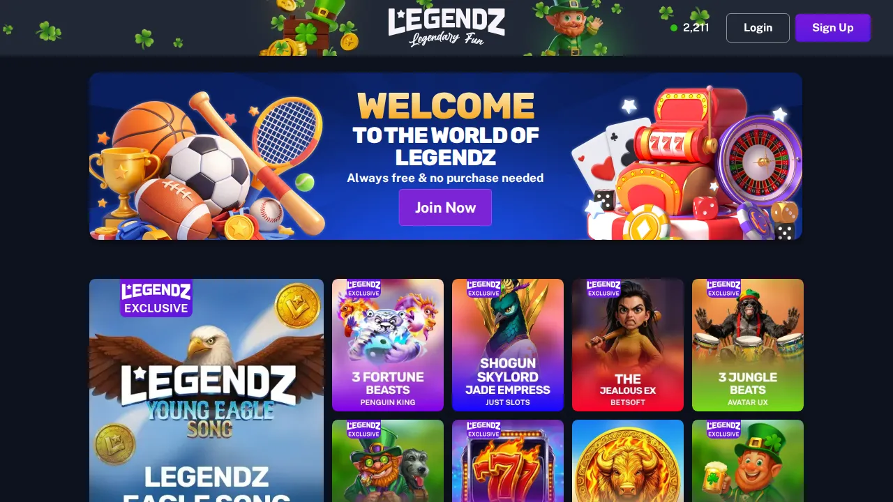Legendz homepage