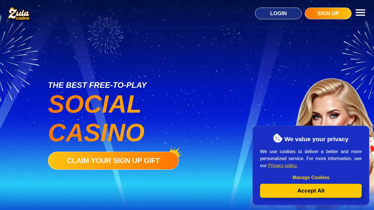 Zula Casino homepage